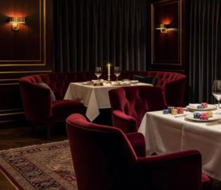 Ekskluzyjna strefa VIP z prywatnymi lożami w restauracji